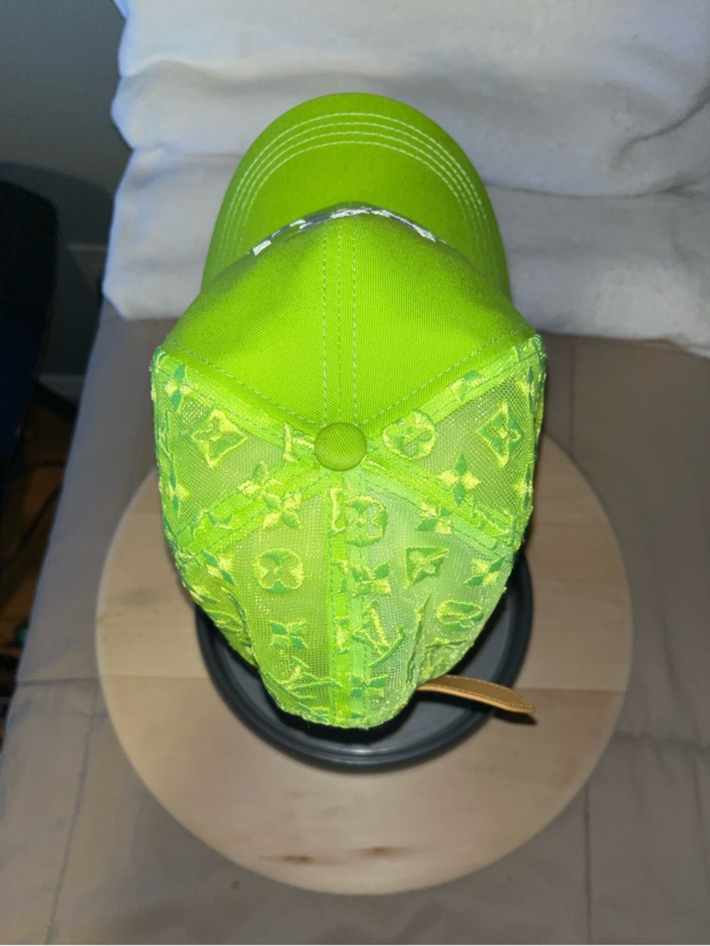 Louis Vuitton Hat Everyday LV Embroidered Green Mesh Monogram Cap VIRGIL ABLOH - Picture 3 of 8